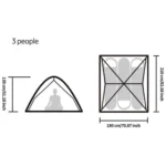 ⁦خيمة NATUREHIKE POP UP سريعة الفتح 2.1×1.8 م – لون أزرق⁩ - الصورة ⁦8⁩