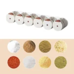 ⁦صناديق حفظ التوابل المغناطيسية المثبتة على الحائط – 6 قطع⁩ - الصورة ⁦8⁩