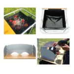 ⁦مطبخ رحلات متنقل بسطح خشب بامبو مع غطاء رياح⁩ - الصورة ⁦7⁩