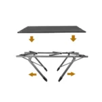 ⁦طاولة رحلات قابلة للطي 120 × 70 سم ألمنيوم خفيف⁩ - الصورة ⁦4⁩