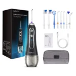 جهاز تنظيف الأسنان المائي H2ofloss HF-6 لاسلكي قابل لإعادة الشحن