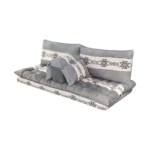 طقم جلسة دبل رصاصي تقليمة ديالا نجمة