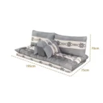 ⁦طقم جلسة دبل رصاصي تقليمة ديالا نجمة⁩ - الصورة ⁦2⁩