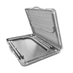 ⁦طاولة رحلات ألمنيوم بسطح ألمنيوم 90 × 60 سم قابلة للطي⁩ - الصورة ⁦7⁩