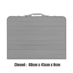 ⁦طاولة رحلات ألمنيوم بسطح ألمنيوم 90 × 60 سم قابلة للطي⁩ - الصورة ⁦9⁩