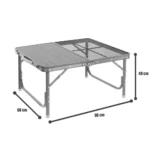 ⁦طاولة ألمنيوم للرحلات 90×60 سم سطح مزدوج⁩ - الصورة ⁦9⁩