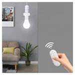 ⁦قاعدة مصباح ذكية E27 مع جهاز تحكم عن بعد لاسلكي⁩ - الصورة ⁦2⁩