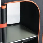 ⁦مطبخ رحلات متنقل بسطح خشب بامبو مع غطاء رياح⁩ - الصورة ⁦5⁩