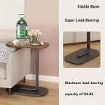 ⁦طاولة جانبية عصرية على شكل حرف C بقاعدة معدنية⁩ - الصورة ⁦2⁩