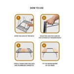 ⁦طاولة رحلات TA31 قابلة للطي بسطح خشب بامبو⁩ - الصورة ⁦5⁩