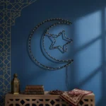 ⁦مصباح هلال ونجمة بإضاءة LED دافئة – 3 أوضاع تشغيل⁩ - الصورة ⁦4⁩