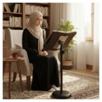 ⁦حامل القرآن الكريم الخشبي القابل لتعديل⁩ - الصورة ⁦2⁩
