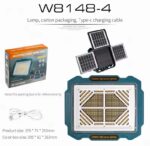 ⁦مصباح طاقة شمسية LED متعدد الوظائف W8148-4⁩ - الصورة ⁦2⁩