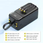 ⁦باور بانك 40000 مللي أمبير ASPOR A318 – شحن سريع 22.5 واط + كابلات مدمجة + شاشة LED⁩ - الصورة ⁦6⁩