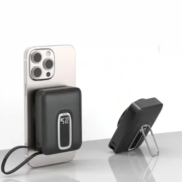 باور بانك مغناطيسي لاسلكي بسعة 10000mAh شحن سريع 22.5W مع شاشة رقمية من ASPOR A313