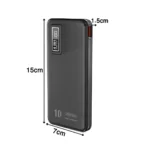 ⁦باور بانك بسعة 10000mAh شحن سريع 22.5W مع 4 كابلات مدمجة وشاشة رقمية ASPOR A300PD⁩ - الصورة ⁦9⁩