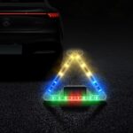 ⁦إشارة أمان طريق قابلة للطي تعمل بالطاقة الشمسية للسيارة – ضوء تحذير LED⁩ - الصورة ⁦2⁩