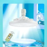 ⁦مروحة مع إضاءة LED 2 في 1 بريموت – لمبة مروحة E27 بثلاث سرعات⁩ - الصورة ⁦10⁩