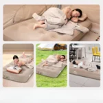 ⁦سرير هوائي قابل للنفخ 200×150 سم مع مضخة ووسادتين مريح للرحلات والاستخدام المنزلي⁩ - الصورة ⁦9⁩