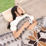 ⁦سرير هوائي قابل للنفخ 200×150 سم مع مضخة ووسادتين مريح للرحلات والاستخدام المنزلي⁩ - الصورة ⁦8⁩