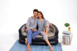 ⁦كنبة هوائية مزدوجة قابلة للنفخ – كرسي استرخاء محمول مع مضخة هواء⁩ - الصورة ⁦2⁩