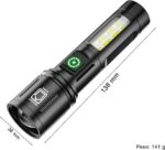 ⁦مصباح يدوي LED قابل للشحن بمنفذ Type-C – كشاف قوي بتركيز عالي⁩ - الصورة ⁦8⁩