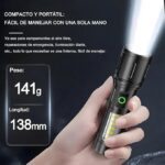 ⁦مصباح يدوي LED قابل للشحن بمنفذ Type-C – كشاف قوي بتركيز عالي⁩ - الصورة ⁦4⁩