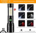 ⁦مصباح يدوي LED قابل للشحن بمنفذ Type-C – كشاف قوي بتركيز عالي⁩ - الصورة ⁦2⁩