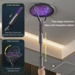⁦مضرب صاعق حشرات قابل للشحن USB-C – رأس دوار ومقبض تلسكوبي بقدرة 2800 فولت⁩ - الصورة ⁦4⁩