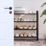 ⁦حامل أحذية 4 رفوف لتنظيم الأحذية وتوفير المساحة تصميم عملي وأنيق للاستخدام المنزلي⁩ - الصورة ⁦5⁩