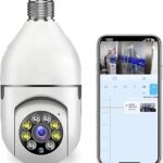 كاميرا مراقبة 360° بشكل لمبة – واي فاي 1080P مع رؤية ليلية