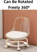 ⁦كرسي أكريليك دوار بعجلات 360°⁩ - الصورة ⁦6⁩