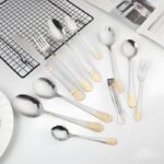 ⁦طقم أدوات مائدة 72 قطعة مع صندوق خشبي – ستانلس ستيل بتصميم أنيق⁩ - الصورة ⁦5⁩