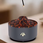 ⁦جهاز توزيع الروائح بشكل لافا بركانية – مرطب هواء مع إضاءة LED وتأثير لهب⁩ - الصورة ⁦4⁩