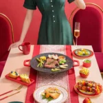 ⁦مقلاة شواية كهربائية AORAN بدون دخان – صاج شواء غير لاصق 14 بوصة⁩ - الصورة ⁦5⁩
