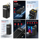 باور بانك 50000 مل أمبير – باور بنك 27000mah بشحن سريع 22.5 واط وكابلات مدمجة