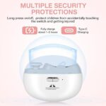 مقص أظافر كهربائي 2 في 1 مع تلميع وإضاءة led وشحن type c