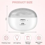 مقص أظافر كهربائي 2 في 1 مع تلميع وإضاءة led وشحن type c