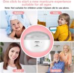 مقص أظافر كهربائي 2 في 1 مع تلميع وإضاءة led وشحن type c