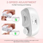 مقص أظافر كهربائي 2 في 1 مع تلميع وإضاءة led وشحن type c