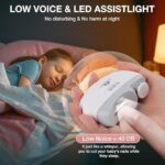 مقص أظافر كهربائي 2 في 1 مع تلميع وإضاءة led وشحن type c