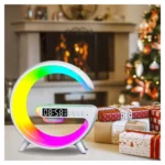 مكبر صوت بلوتوث g lamp مع شحن لاسلكي 10 واط وإضاءة 