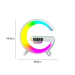 مكبر صوت بلوتوث g lamp مع شحن لاسلكي 10 واط وإضاءة 