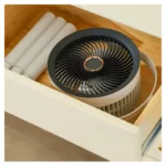 مروحة أرضية قابلة للشحن بارتفاع قابل للتعديل و5 سرعات وإضاءة led