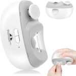 مقص أظافر كهربائي 2 في 1 مع تلميع وإضاءة led وشحن type c