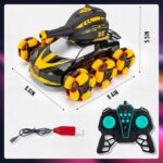 سيارة دبابة تحكم عن بعد 6 عجلات للطرق الوعرة قاذفة للكرات الهلامية ودخان ومؤثرات ضوئية