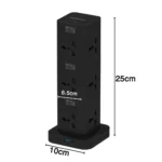 مشترك كهربائي بورودو 2500 واط مع 12 مقبس و3 منافذ usb وشحن سريع pd