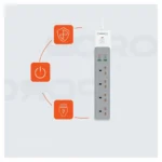 مشترك بورودو 3000 واط مع 4 منافذ ثلاثية للشحن السريع ومنافذ usb a ومقابس كهربائية
