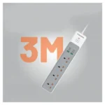 مشترك بورودو 3000 واط مع 4 منافذ ثلاثية للشحن السريع ومنافذ usb a ومقابس كهربائية