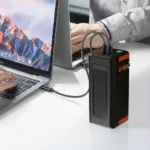 باور بنك 50000mah مع كابل usb c قابل للسحب وشحن سريع 